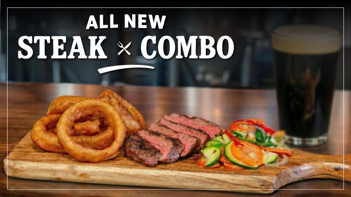 Steak combo meal with sides at Colorado Mountain Brewery Colorado Springs