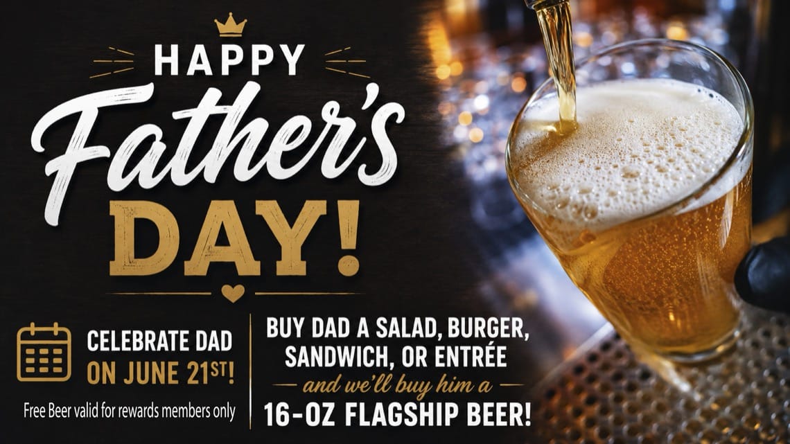Father's Day craft beer special at Colorado Mountain Brewery in Colorado Springs, CO.