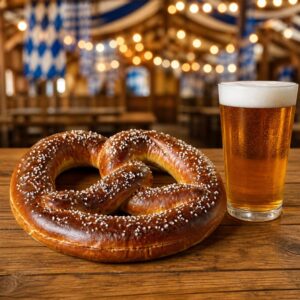 Pretzel and beer at Oktoberfest
