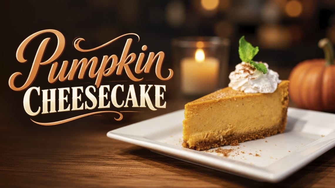Colorado Mountain Brewery pumpkin cheesecake October special limited-time dessert with whipped cream and mint